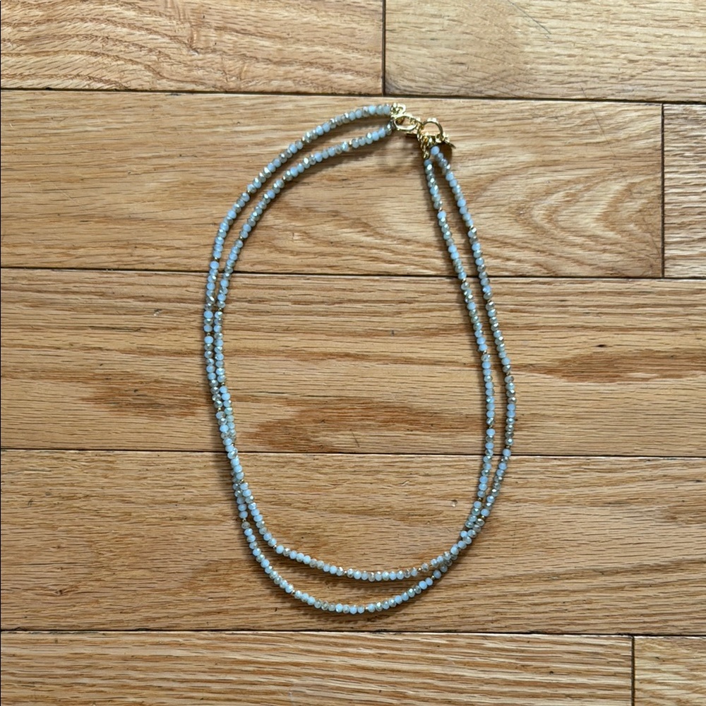 Elegant Blue Beaded Necklace